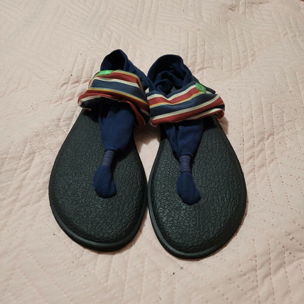 Sanuk Yoga Sling 2 Prints - Sand Harbor Navy Size 8